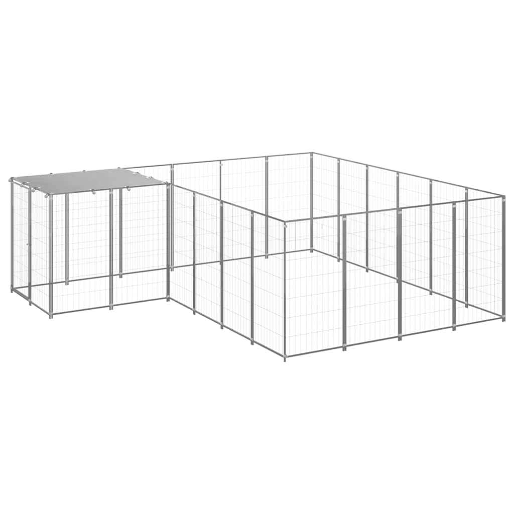 Σπιτάκι Σκύλου Ασημί 8,47 μ² Ατσάλινο - PAKOBAZAAR