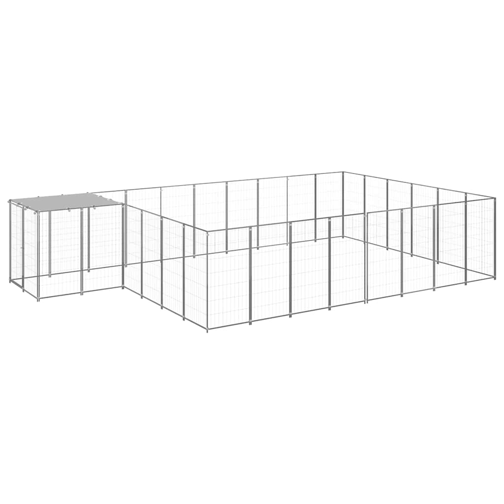 Σπιτάκι Σκύλου Ασημί 15,73 μ² Ατσάλινο - PAKOBAZAAR