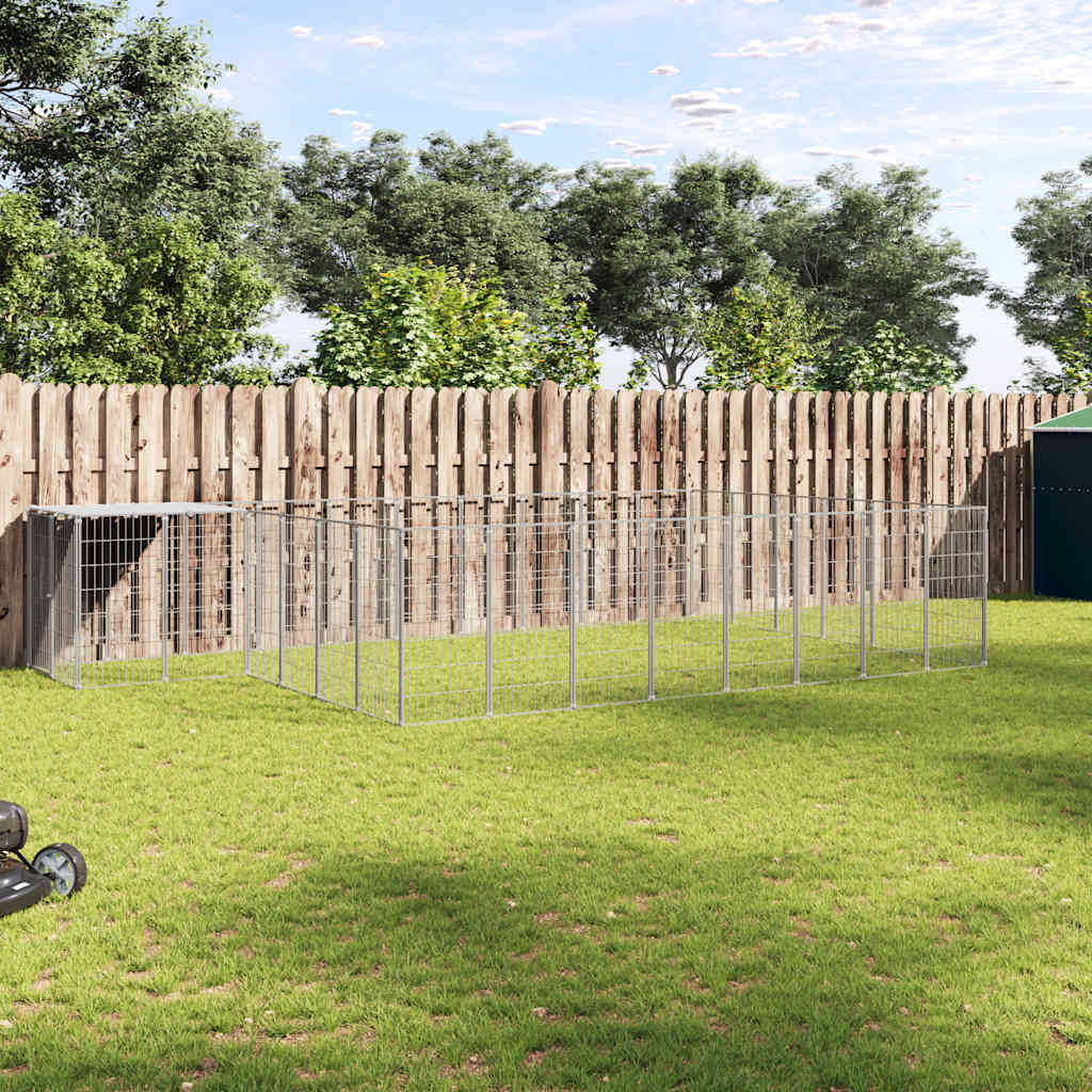 Σπιτάκι Σκύλου Ασημί 15,73 μ² Ατσάλινο - PAKOBAZAAR