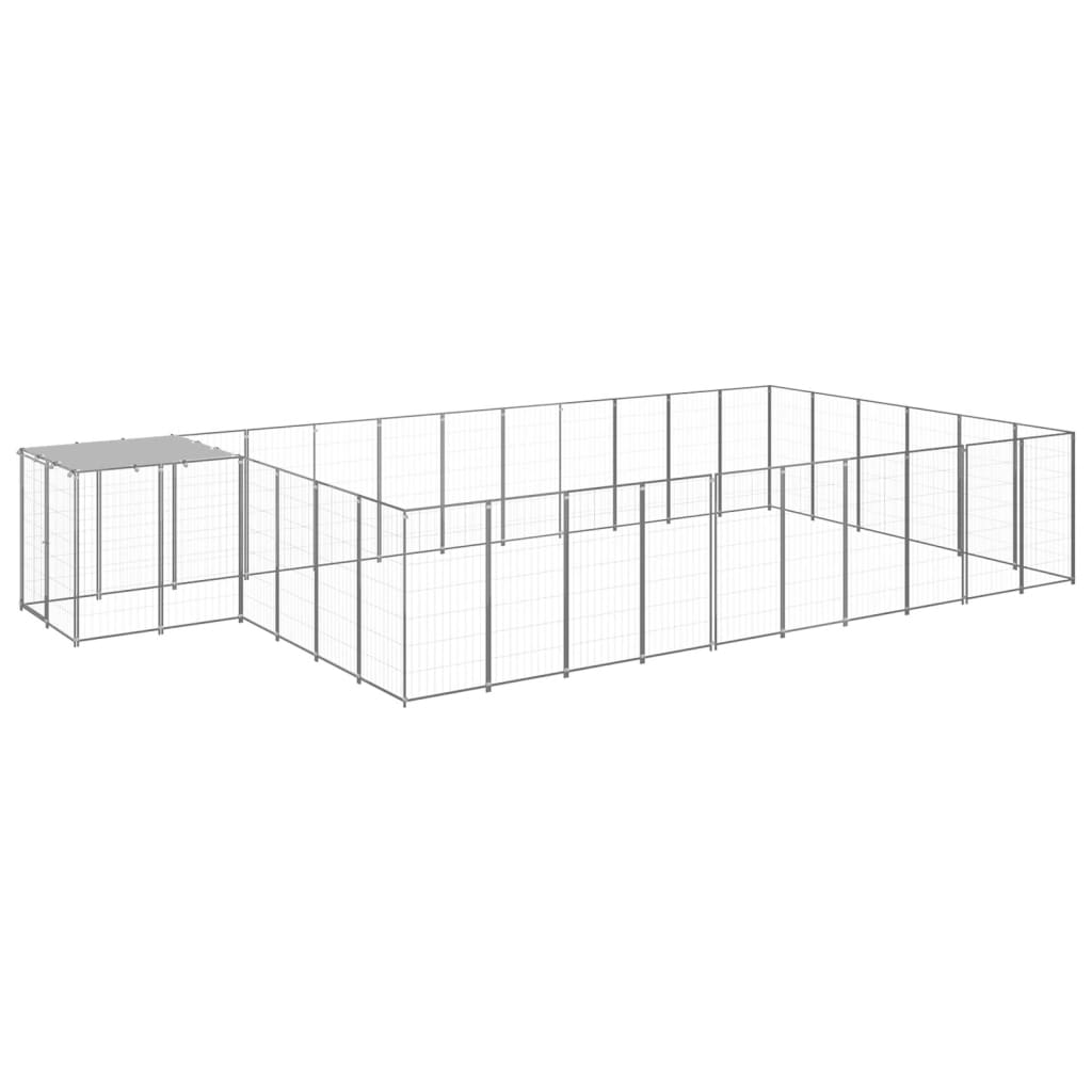 Σπιτάκι Σκύλου Ασημί 19,36 μ² Ατσάλινο - PAKOBAZAAR