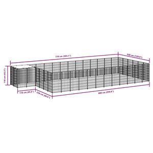 Σπιτάκι Σκύλου Ασημί 22,99 μ² Ατσάλινο - PAKOBAZAAR