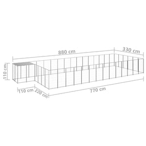 Σπιτάκι Σκύλου Ασημί 26,62 μ² Ατσάλινο - PAKOBAZAAR