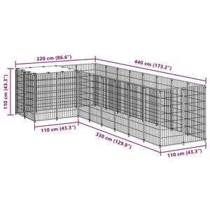 Σπιτάκι Σκύλου Μαύρο 6,05 μ² Ατσάλινο - PAKOBAZAAR
