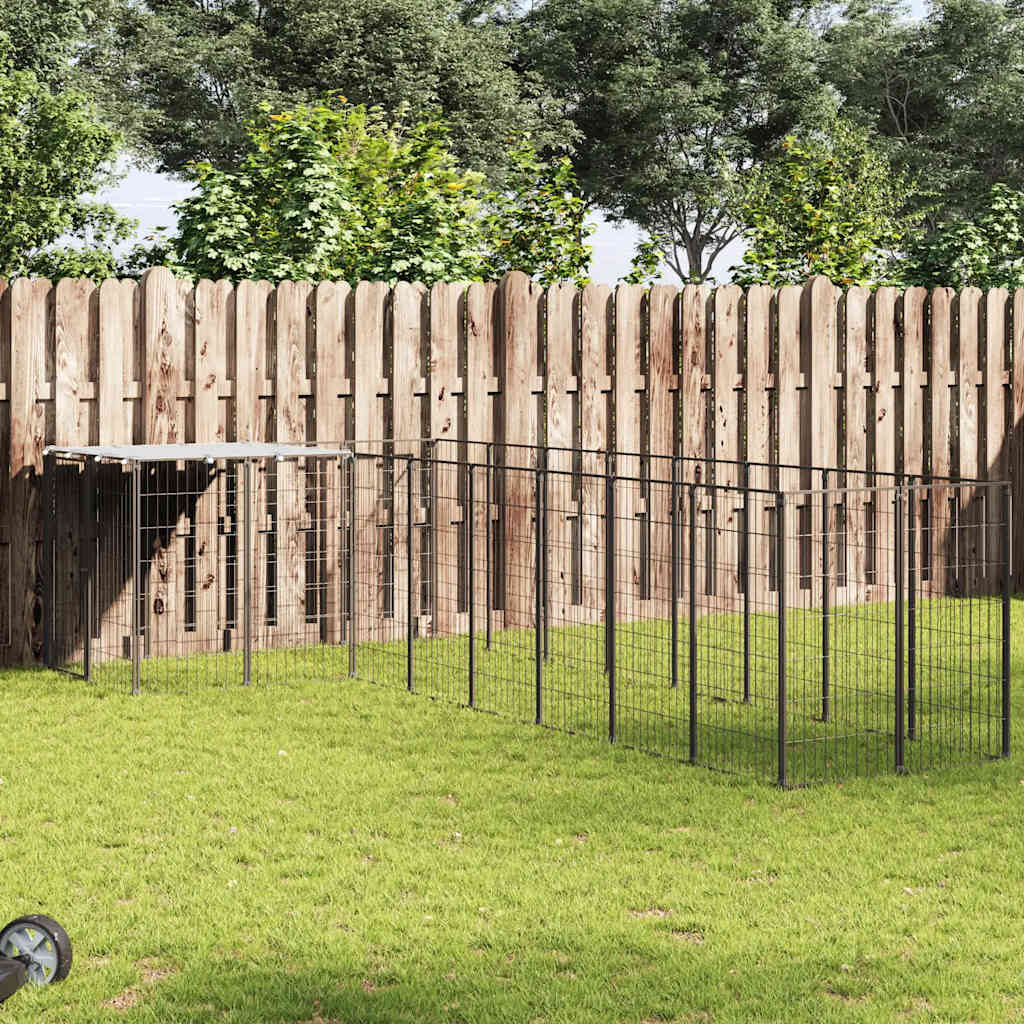 Σπιτάκι Σκύλου Μαύρο 6,05 μ² Ατσάλινο - PAKOBAZAAR