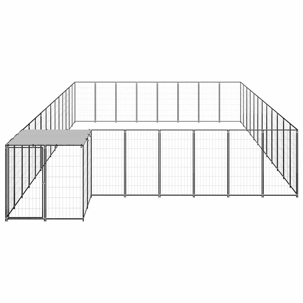Σπιτάκι Σκύλου Μαύρο 30,25 μ² Ατσάλινο - PAKOBAZAAR