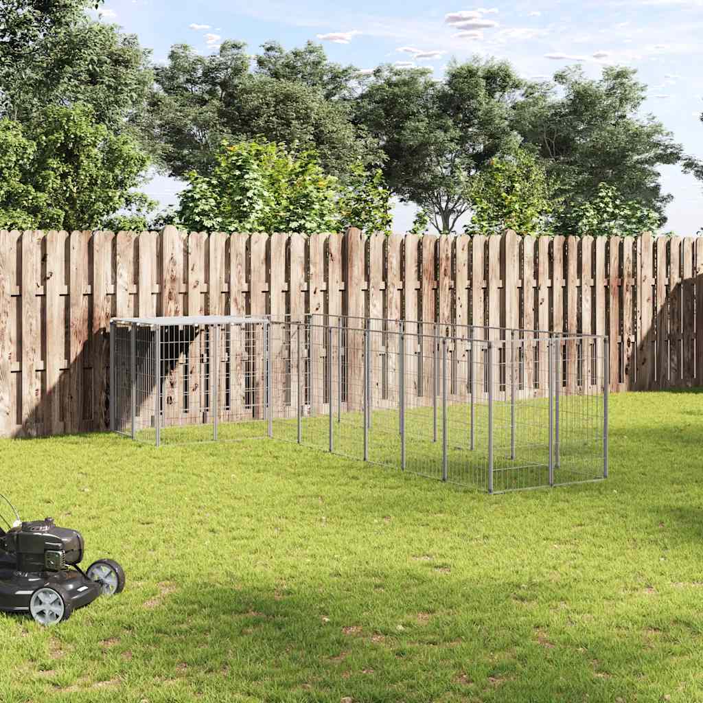 Σπιτάκι Σκύλου Ασημί 6,05 μ² Ατσάλινο - PAKOBAZAAR