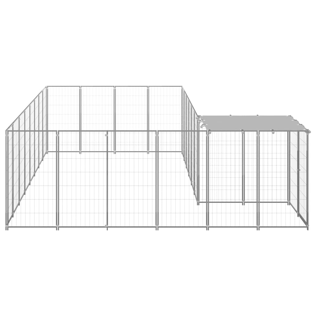Σπιτάκι Σκύλου Ασημί 10,89 μ² Ατσάλινο - PAKOBAZAAR