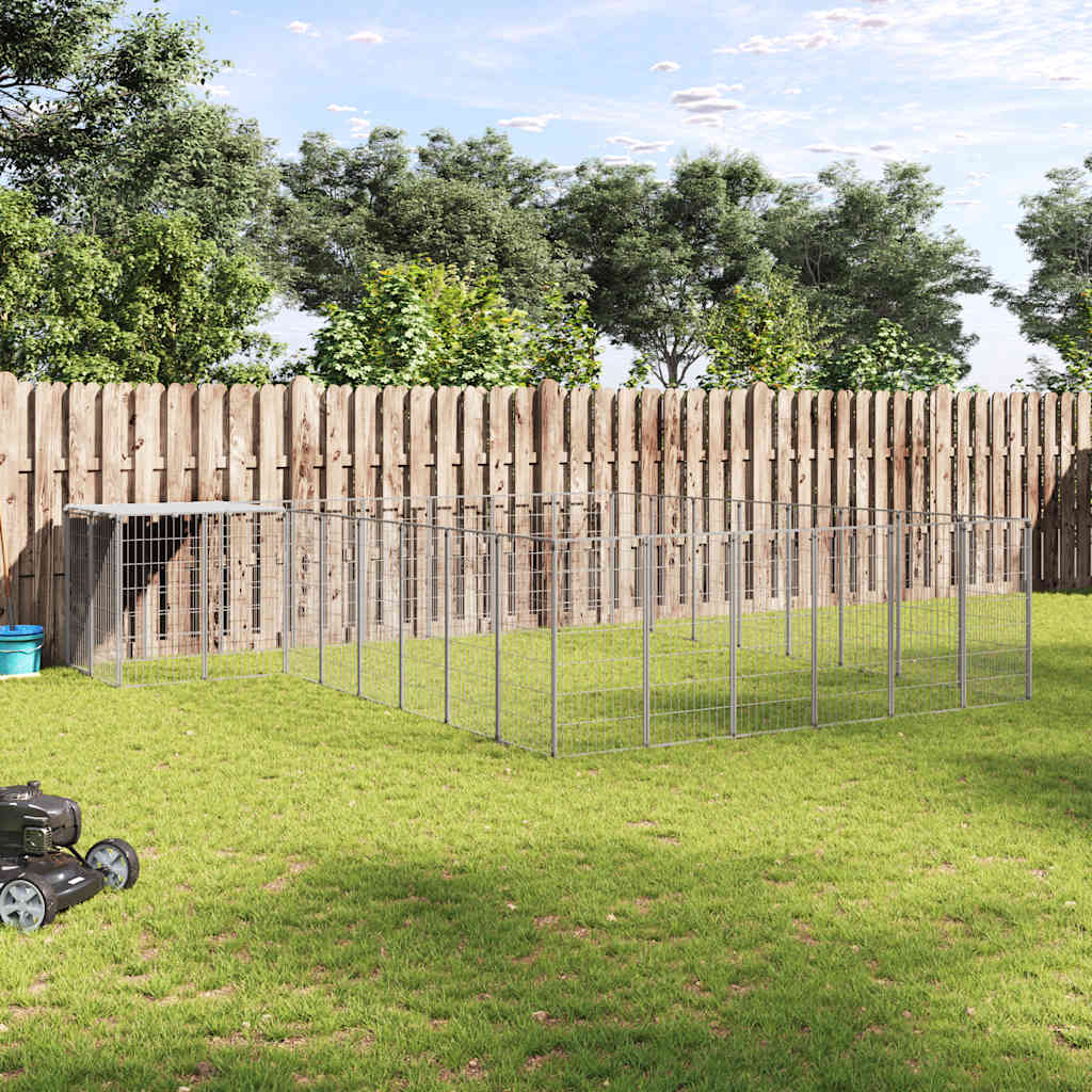 Σπιτάκι Σκύλου Ασημί 15,73 μ² Ατσάλινο - PAKOBAZAAR