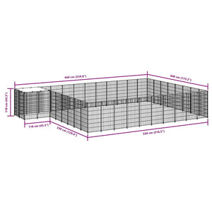 Σπιτάκι Σκύλου Ασημί 25,41 μ² Ατσάλινο - PAKOBAZAAR