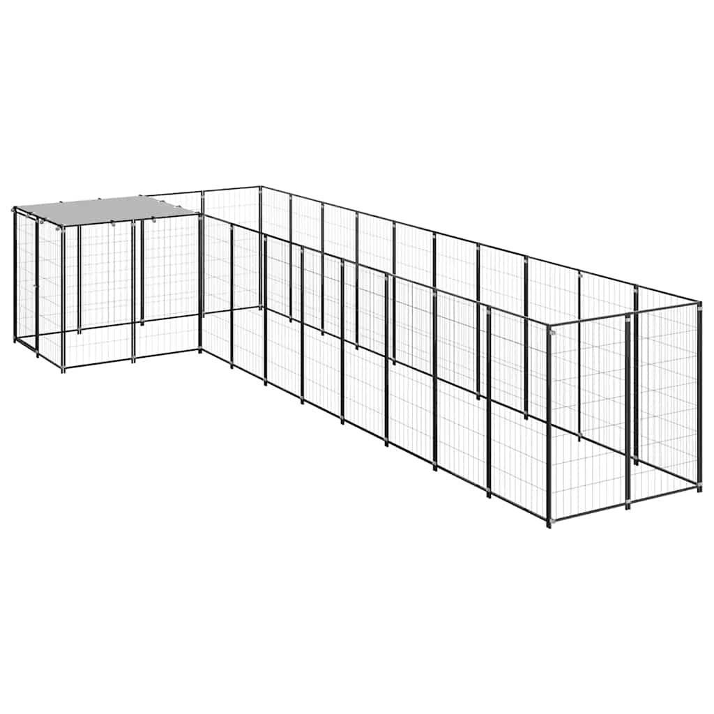 Σπιτάκι Σκύλου Μαύρο 7,26 μ² Ατσάλινο - PAKOBAZAAR