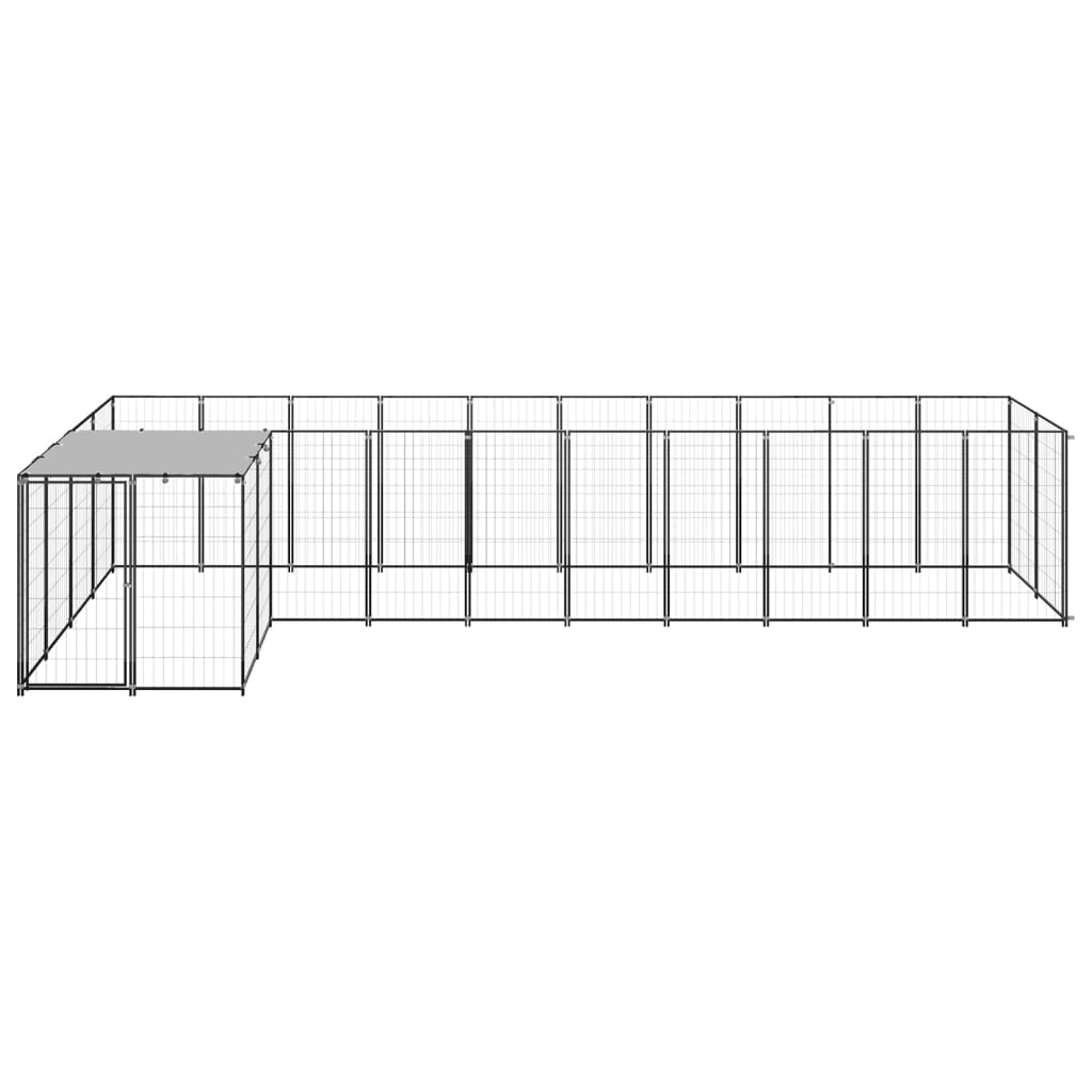 Σπιτάκι Σκύλου Μαύρο 7,26 μ² Ατσάλινο - PAKOBAZAAR