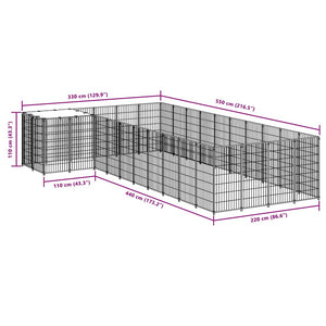 Σπιτάκι Σκύλου Μαύρο 13,31 μ² Ατσάλινο - PAKOBAZAAR
