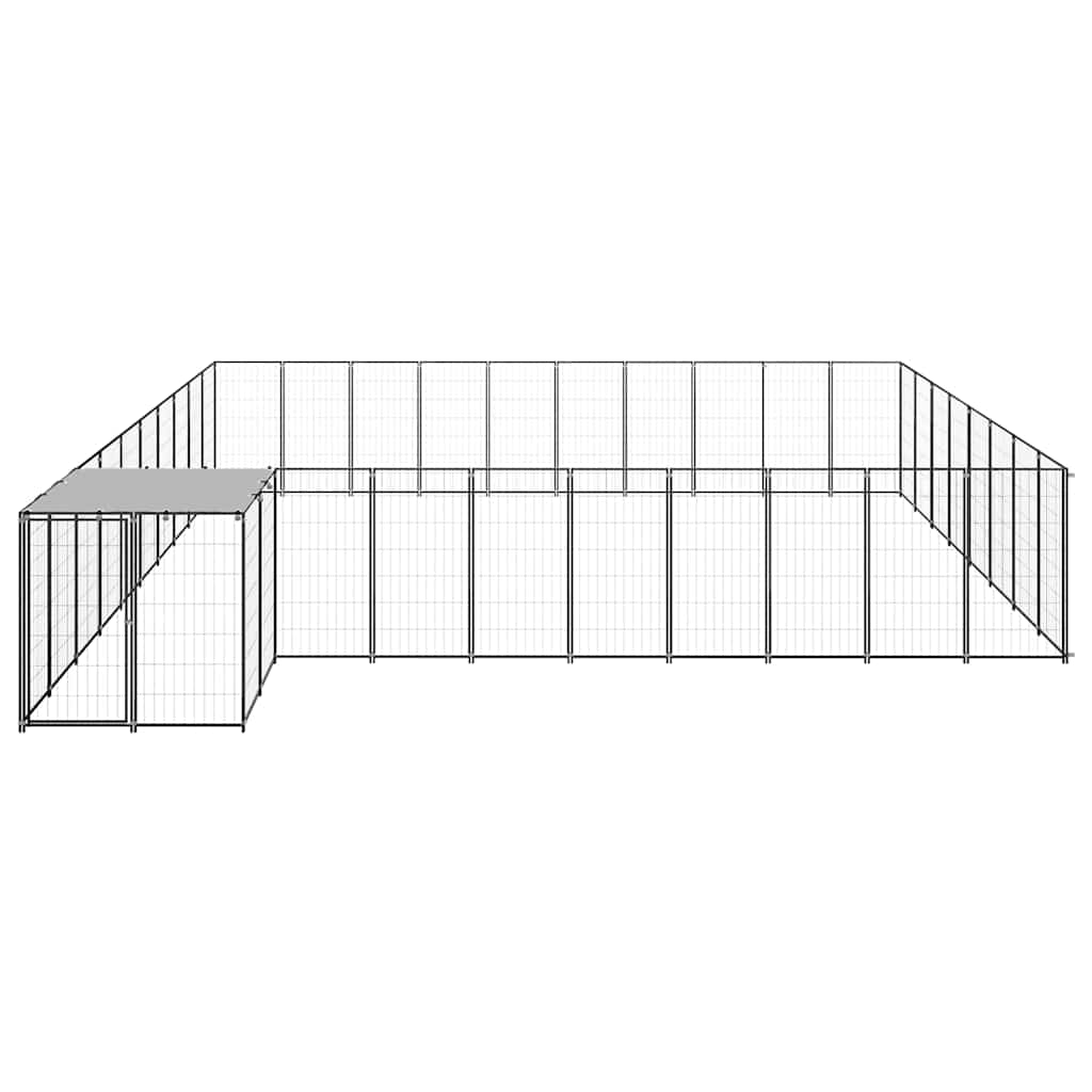 Σπιτάκι Σκύλου Μαύρο 25,41 μ² Ατσάλινο - PAKOBAZAAR