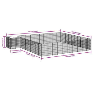 Σπιτάκι Σκύλου Μαύρο 31,46 μ² Ατσάλινο - PAKOBAZAAR