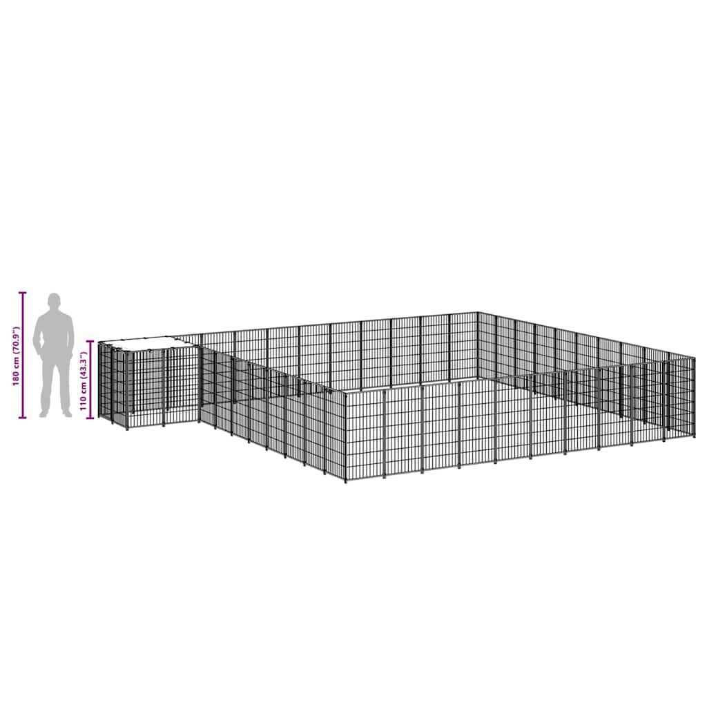 Σπιτάκι Σκύλου Μαύρο 31,46 μ² Ατσάλινο - PAKOBAZAAR