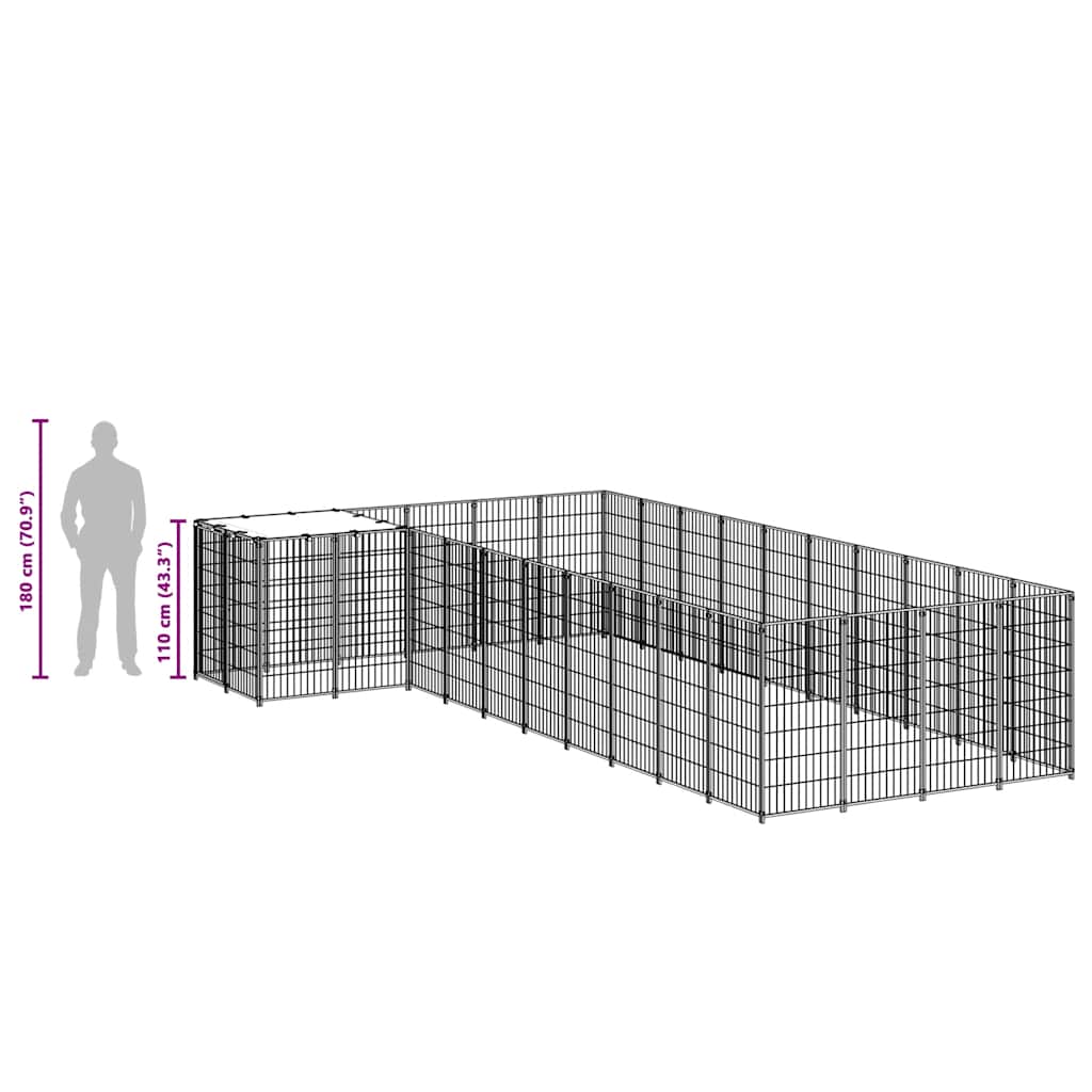 Σπιτάκι Σκύλου Ασημί 13,31 μ² Ατσάλινο - PAKOBAZAAR