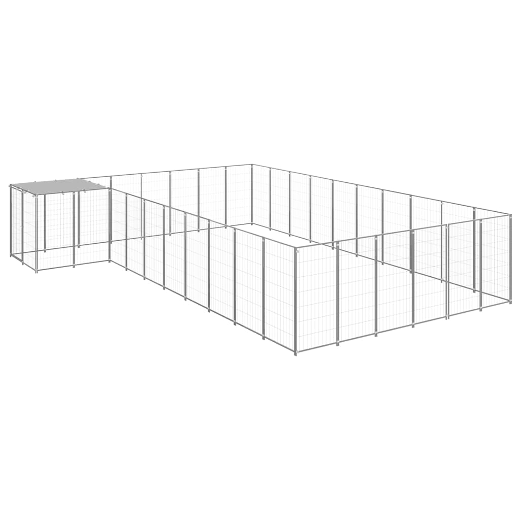 Σπιτάκι Σκύλου Ασημί 19,36 μ² Ατσάλινο - PAKOBAZAAR