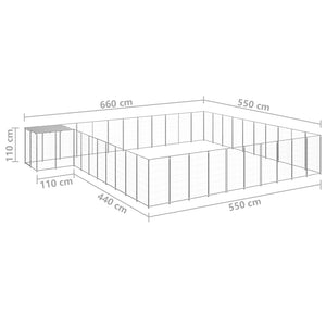 Σπιτάκι Σκύλου Ασημί 31,46 μ² Ατσάλινο - PAKOBAZAAR