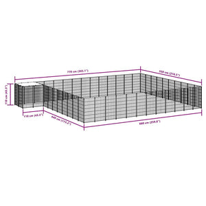 Σπιτάκι Σκύλου Ασημί 37,51 μ² Ατσάλινο - PAKOBAZAAR