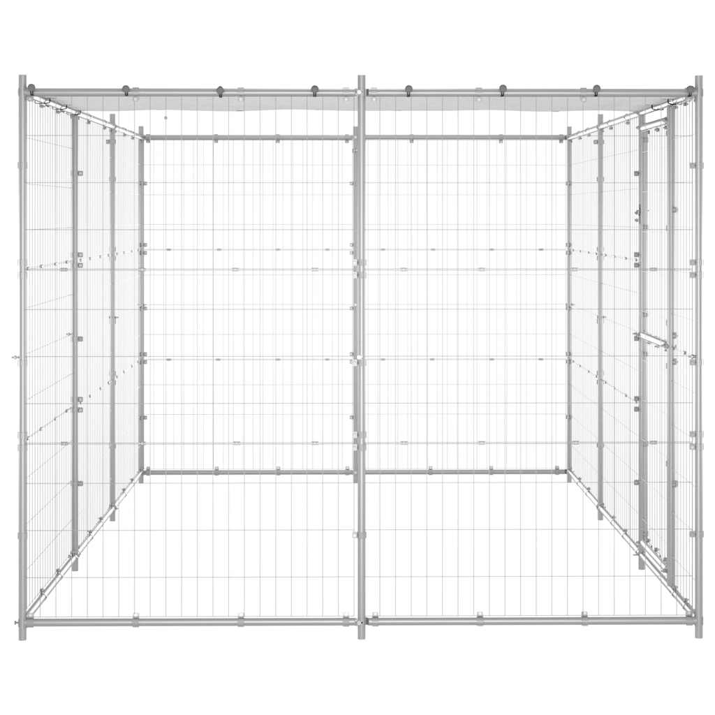 Κλουβί Σκύλου Εξωτερικού Χώρου Στέγαστρο 7,26 μ² Γαλβ. Χάλυβας - PAKOBAZAAR