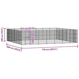 Κλουβί Σκύλου Εξωτερικού Χώρου 50,82 μ² από Ατσάλι - PAKOBAZAAR