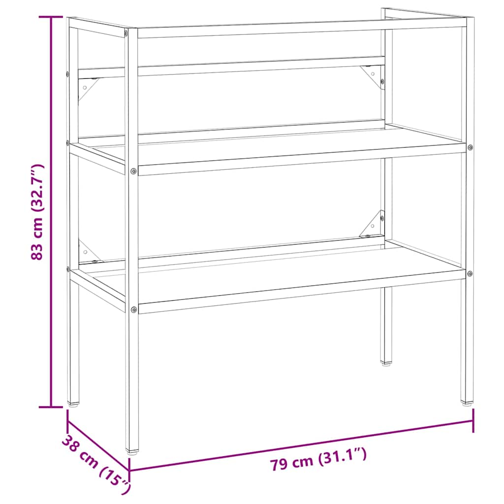Έπιπλο Μπάνιου Λευκό 79 x 38 x 83 εκ. Σιδερένιο