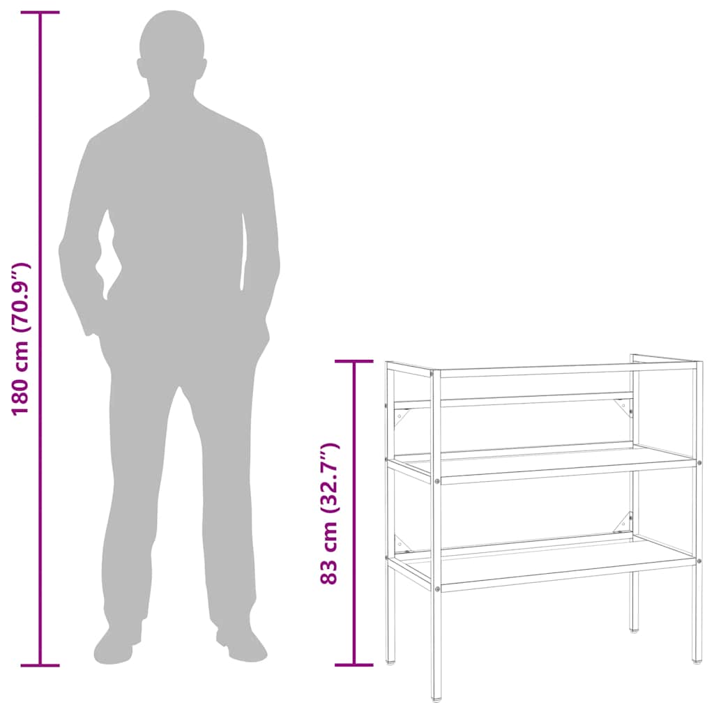 Έπιπλο Μπάνιου Λευκό 79 x 38 x 83 εκ. Σιδερένιο