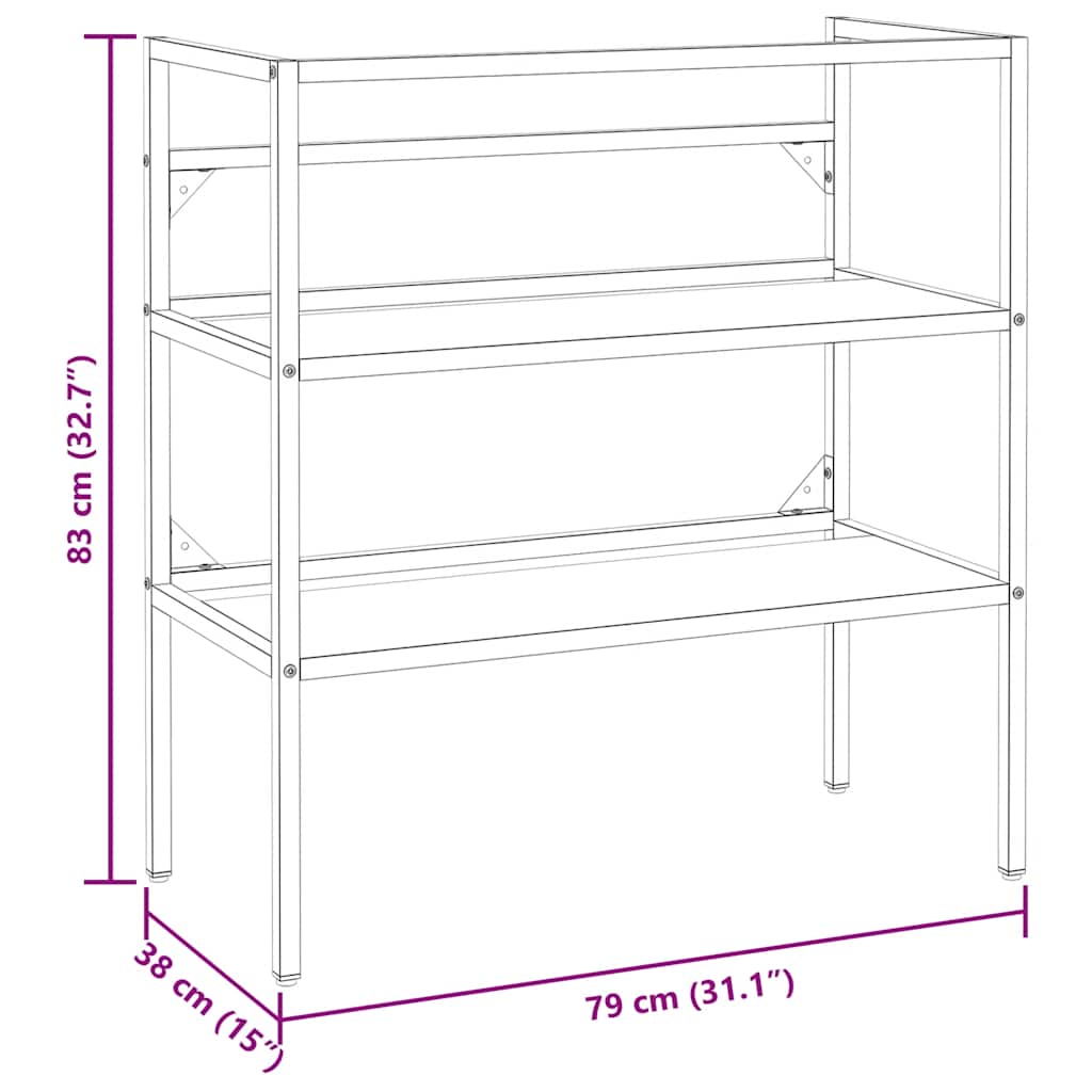 Έπιπλο Μπάνιου Μαύρο 79 x 38 x 83 εκ. Σιδερένιο