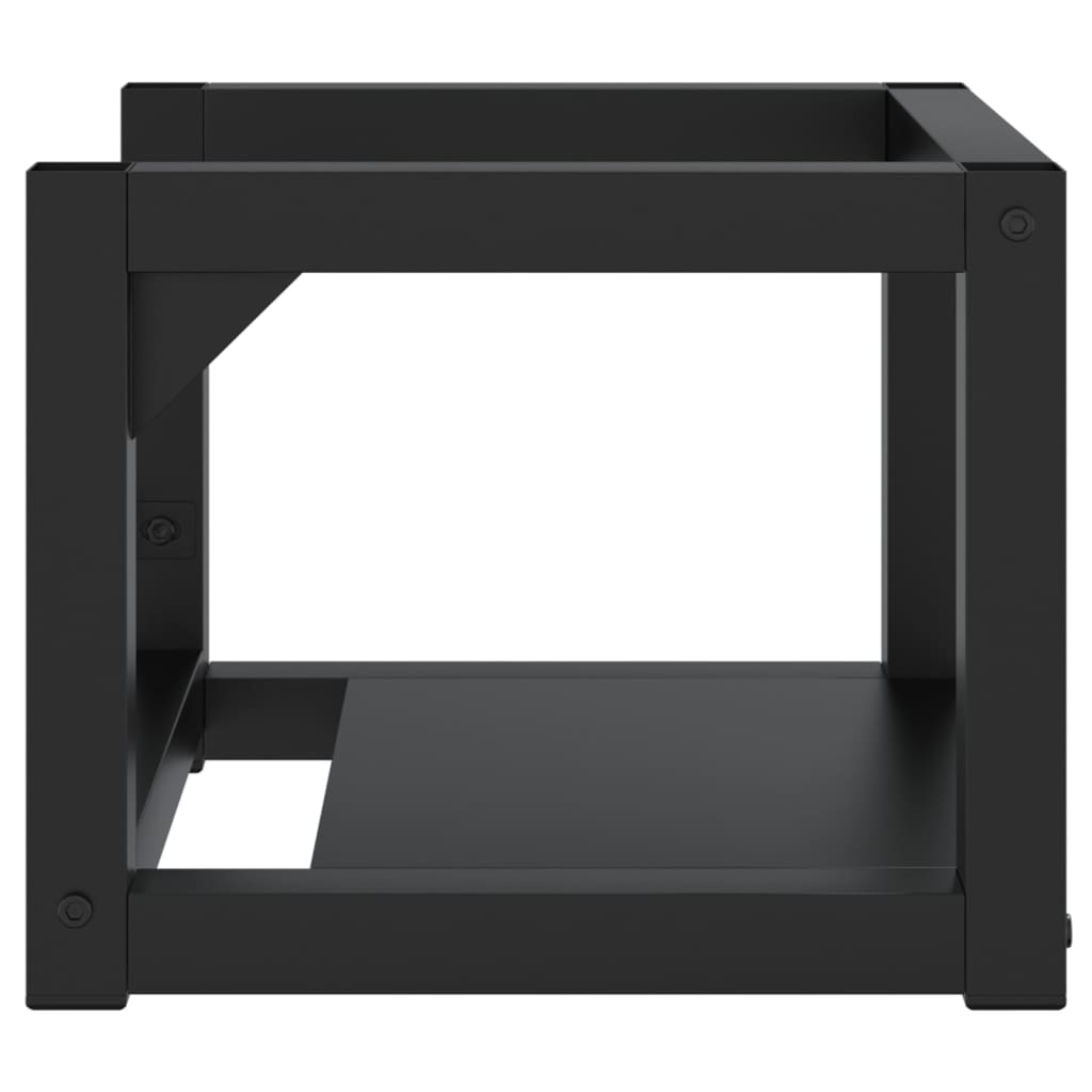Έπιπλο Μπάνιου Επιτοίχιο Μαύρο 40 x 38 x 31 εκ. Σιδερένιο