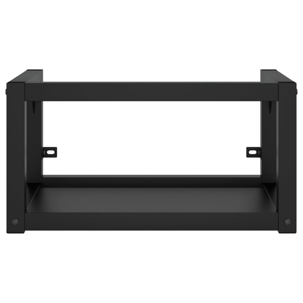 Έπιπλο Μπάνιου Επιτοίχιο Μαύρο 59 x 38 x 31 εκ. Σιδερένιο