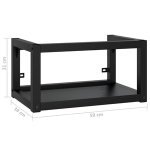 Έπιπλο Μπάνιου Επιτοίχιο Μαύρο 59 x 38 x 31 εκ. Σιδερένιο