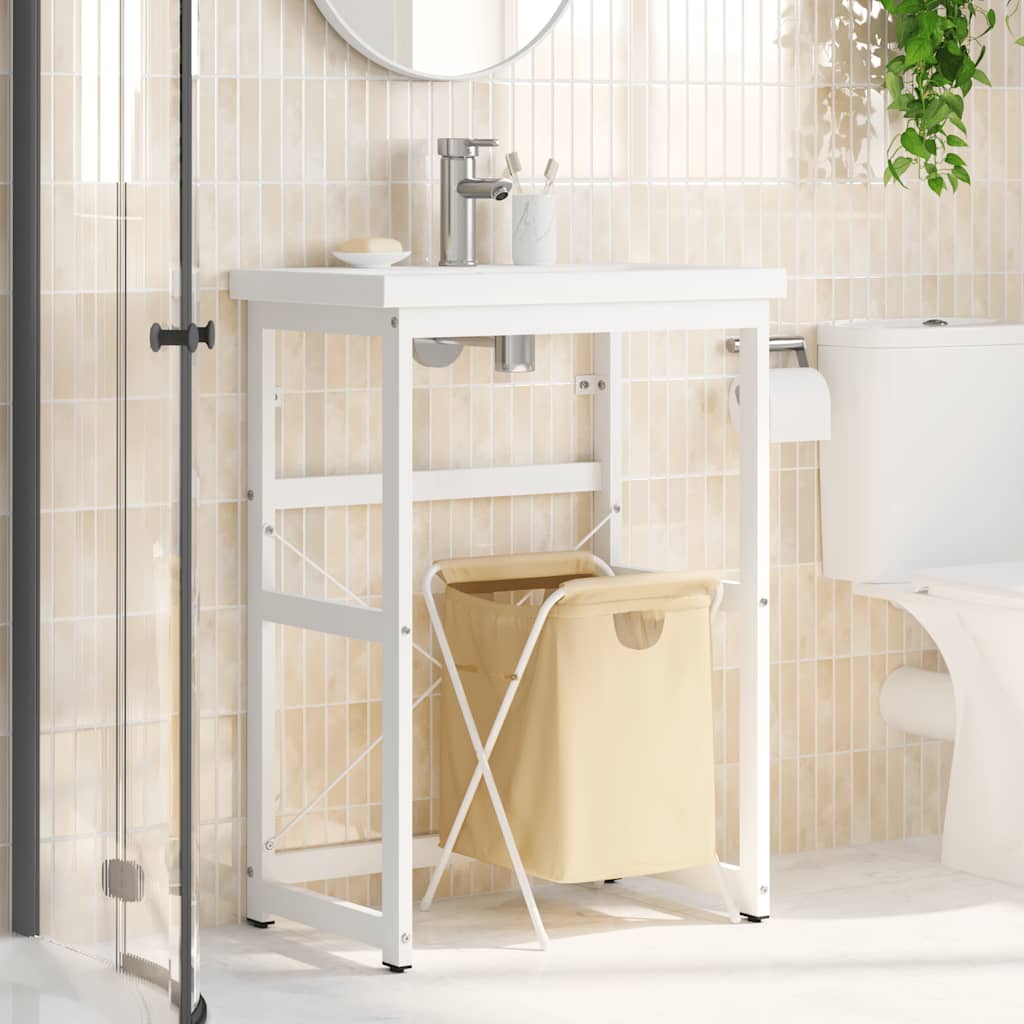 Έπιπλο Μπάνιου Λευκό 59 x 38 x 83 εκ. Σιδερένιο