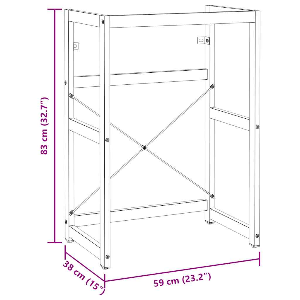 Έπιπλο Μπάνιου Λευκό 59 x 38 x 83 εκ. Σιδερένιο