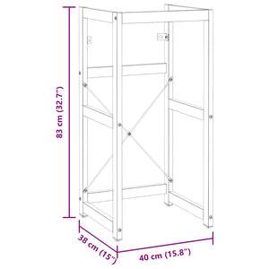 Έπιπλο Μπάνιου Μαύρο 40 x 38 x 83 εκ. Σιδερένιο