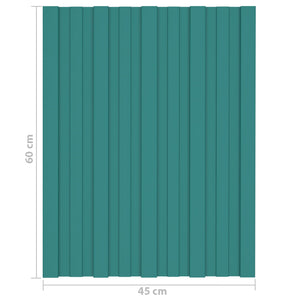 Πάνελ οροφής 36 pcs Πράσινο 60 x 45 cm Γαλβανισμένος χάλυβας - Pakobazaar