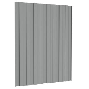 Πάνελ οροφής 12 pcs Γκρι 60 x 45 cm Γαλβανισμένος χάλυβας - Pakobazaar