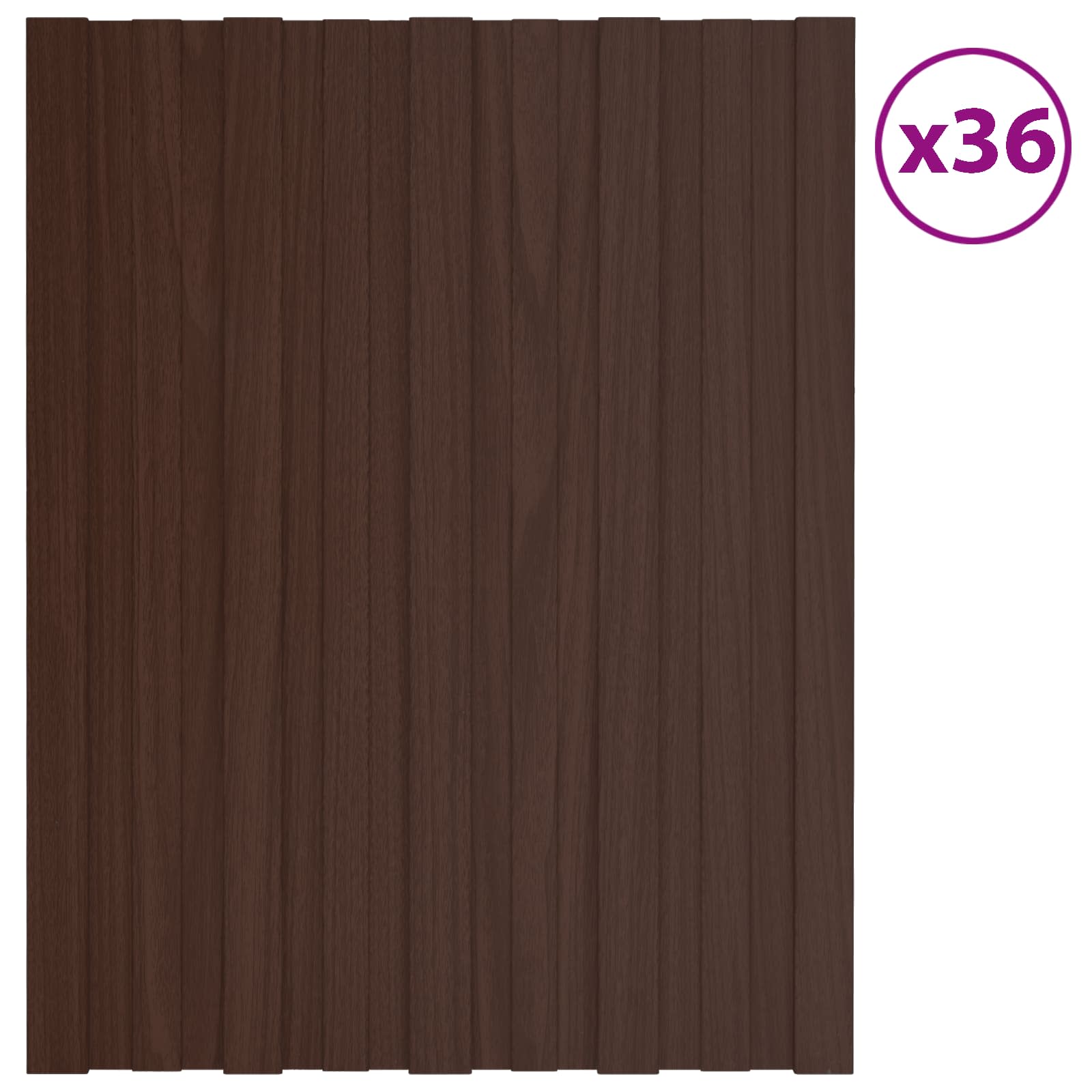 Πάνελ οροφής 36 pcs Καφέ 60 x 45 cm Γαλβανισμένος χάλυβας - Pakobazaar