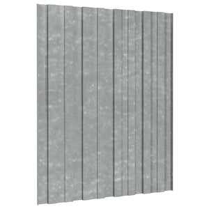 Πάνελ οροφής 36 pcs Ασημί 60 x 45 cm Γαλβανισμένος χάλυβας - Pakobazaar
