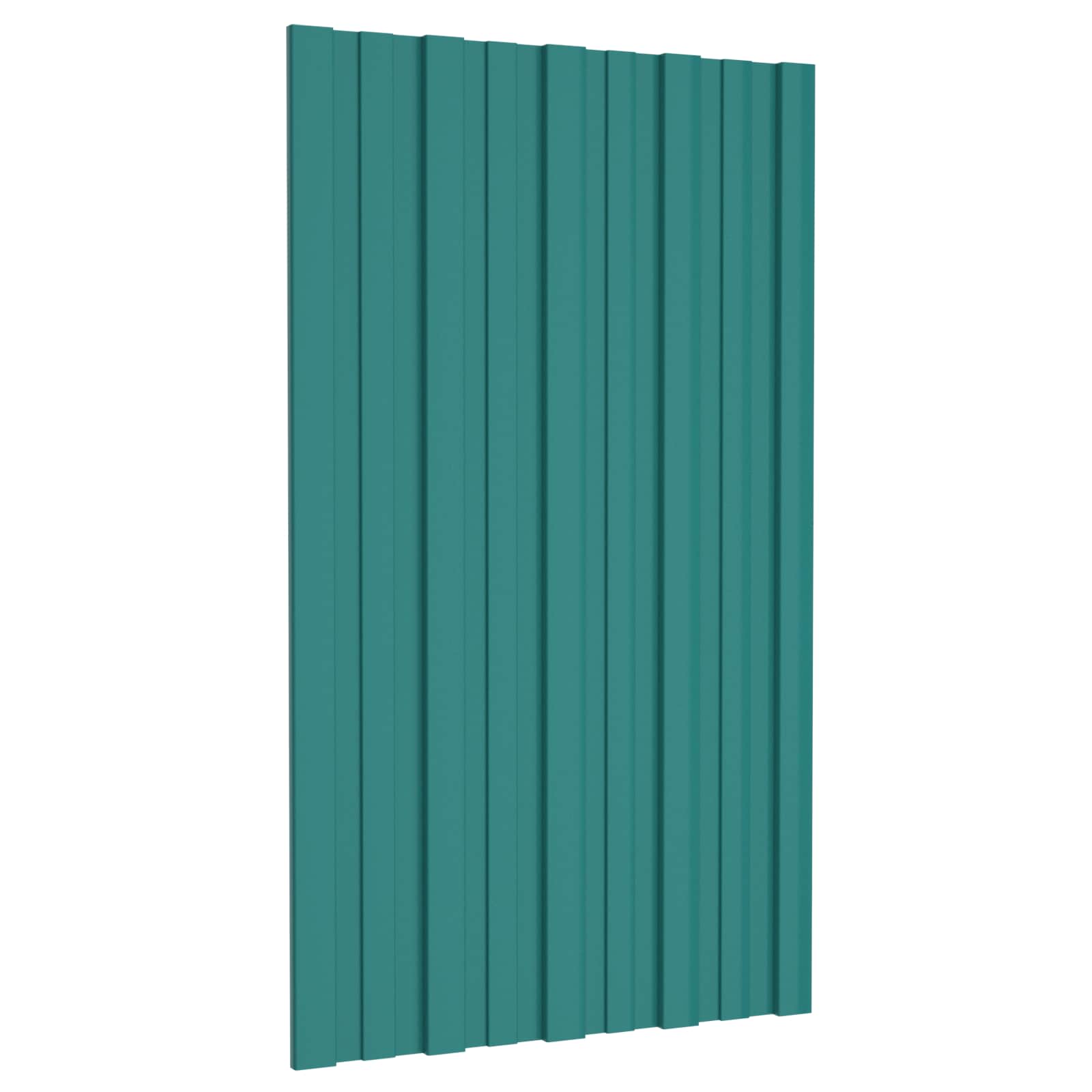 Πάνελ οροφής 12 pcs Πράσινο 80 x 45 cm Γαλβανισμένος χάλυβας - Pakobazaar
