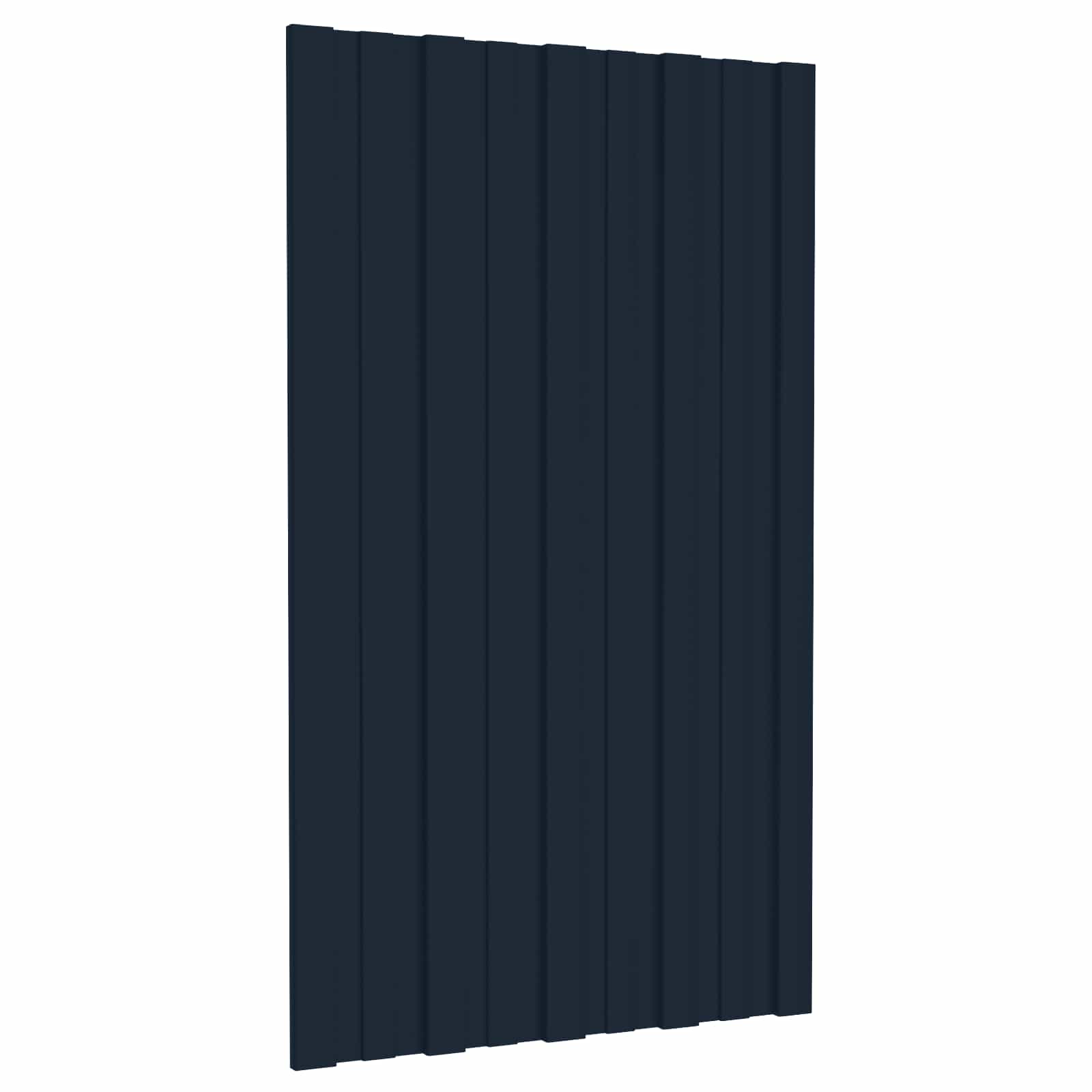 Πάνελ οροφής 12 pcs Ανθρακί 80 x 45 cm Γαλβανισμένος χάλυβας - Pakobazaar