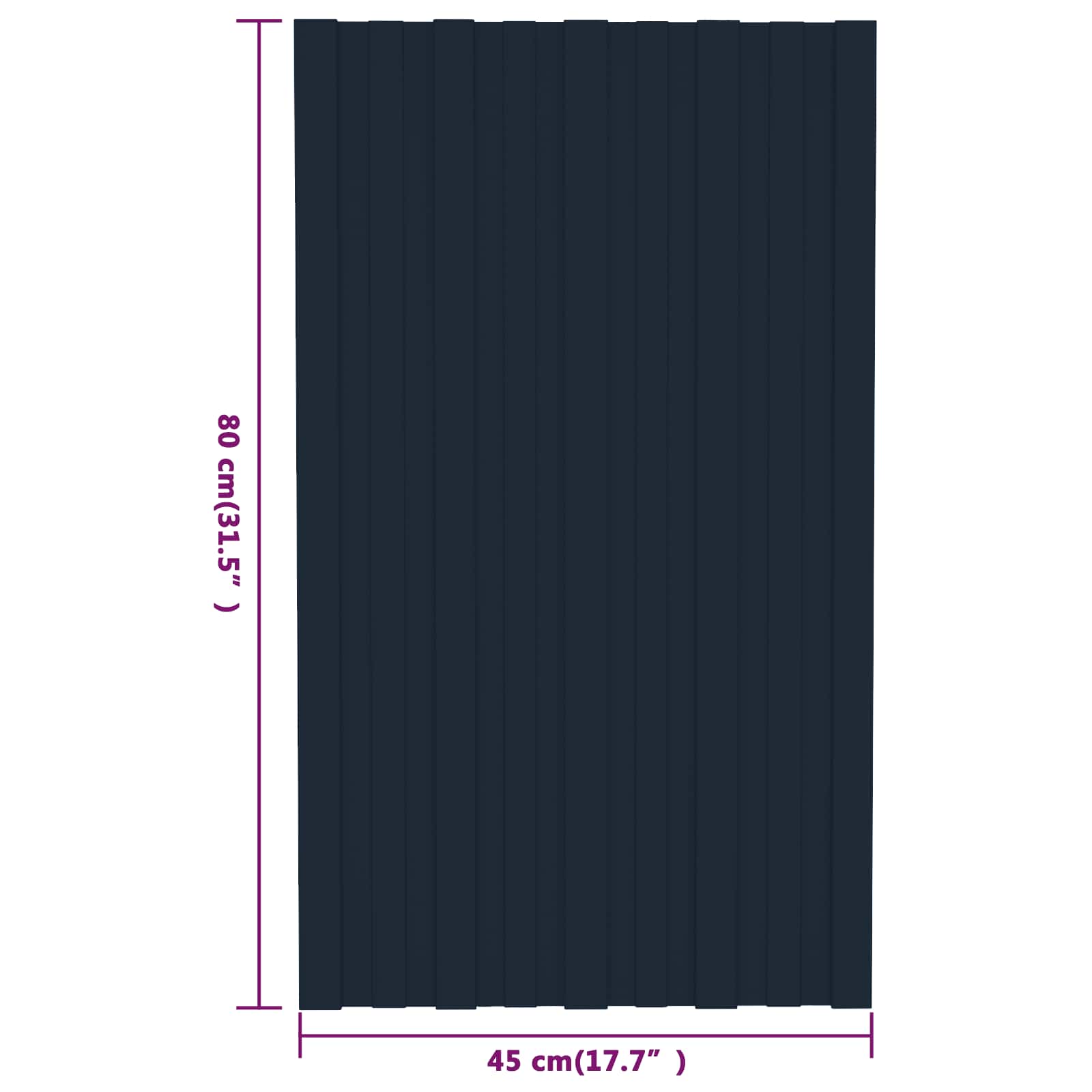 Πάνελ οροφής 12 pcs Ανθρακί 80 x 45 cm Γαλβανισμένος χάλυβας - Pakobazaar