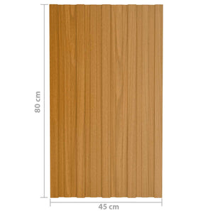 Πάνελ οροφής 36 pcs Φυσικό 80 x 45 cm Γαλβανισμένος χάλυβας - Pakobazaar