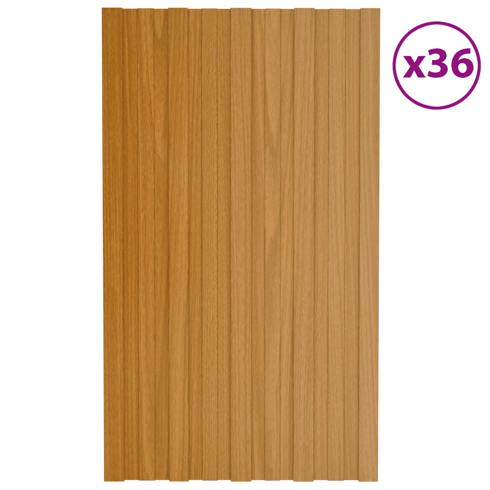 Πάνελ οροφής 36 pcs Φυσικό 80 x 45 cm Γαλβανισμένος χάλυβας - Pakobazaar