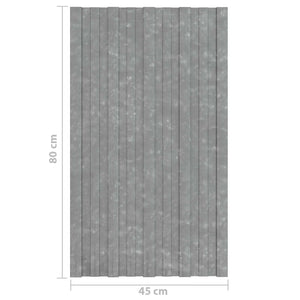 Πάνελ οροφής 36 pcs Ασημί 80 x 45 cm Γαλβανισμένος χάλυβας - Pakobazaar