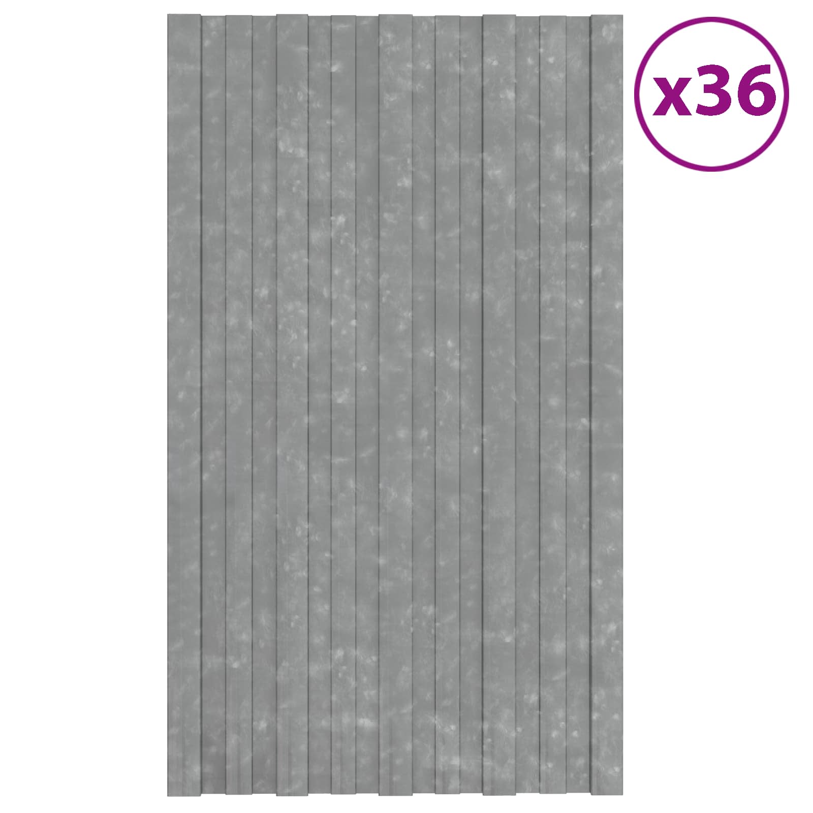 Πάνελ οροφής 36 pcs Ασημί 80 x 45 cm Γαλβανισμένος χάλυβας - Pakobazaar