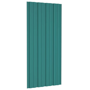 Πάνελ οροφής 12 pcs Πράσινο 100 x 45 cm Γαλβανισμένος χάλυβας - Pakobazaar