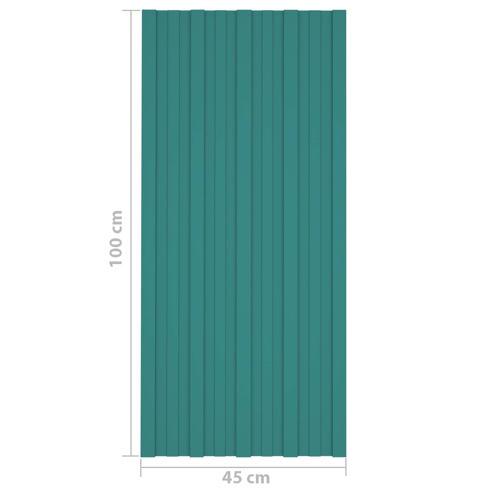 Πάνελ οροφής 12 pcs Πράσινο 100 x 45 cm Γαλβανισμένος χάλυβας - Pakobazaar