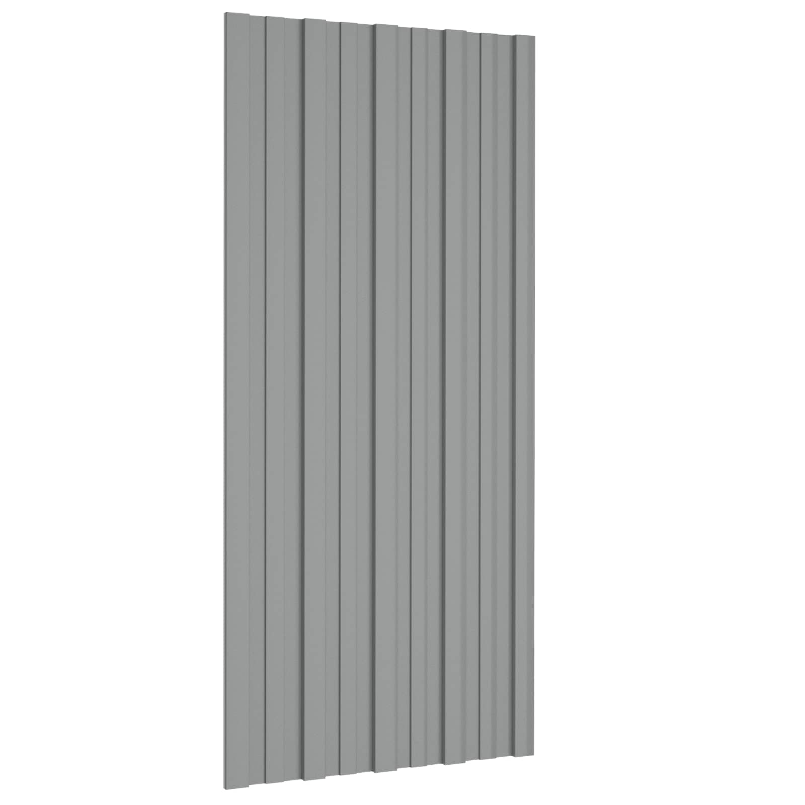Πάνελ οροφής 12 pcs Γκρι 100 x 45 cm Γαλβανισμένος χάλυβας - Pakobazaar