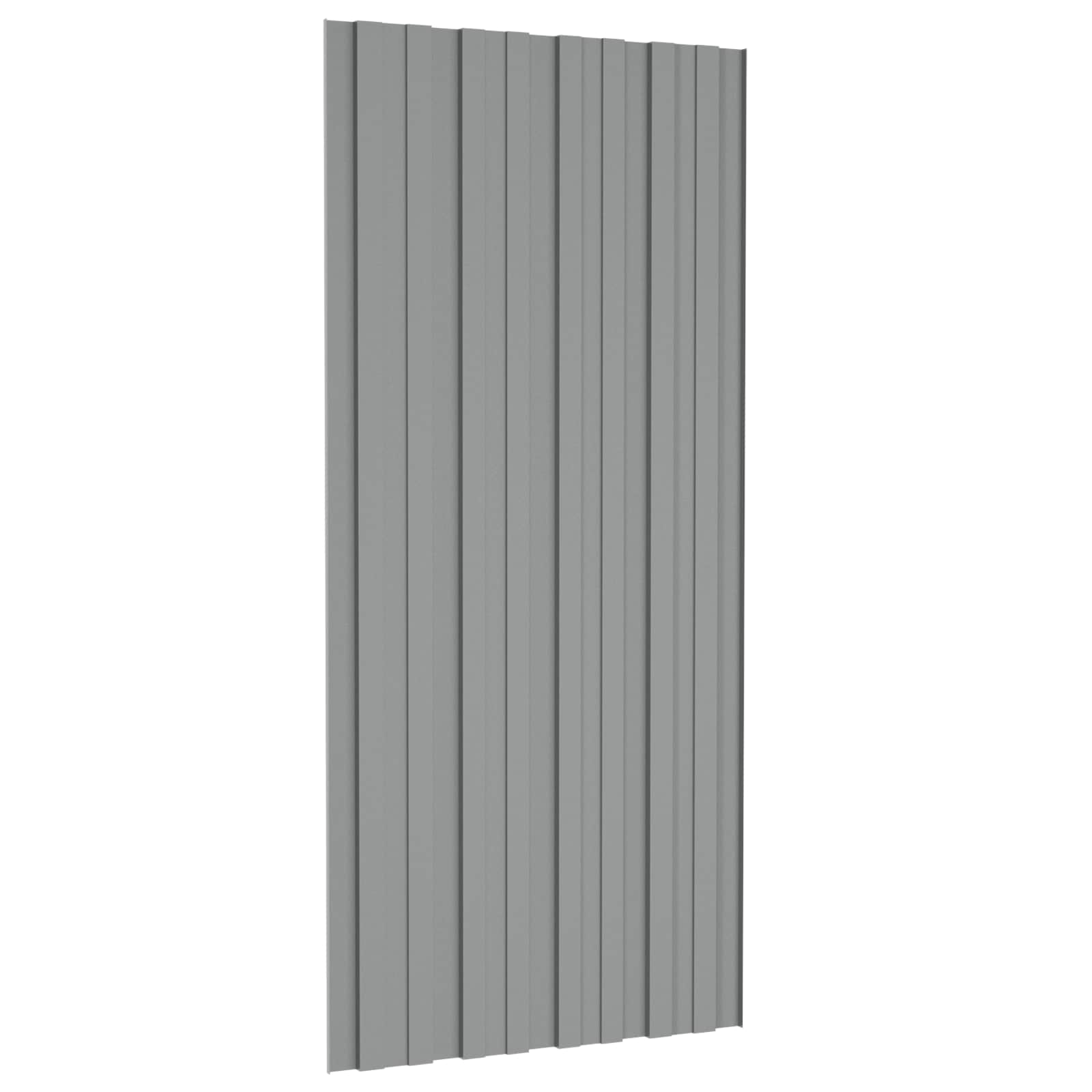 Πάνελ οροφής 12 pcs Γκρι 100 x 45 cm Γαλβανισμένος χάλυβας - Pakobazaar