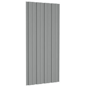 Πάνελ οροφής 12 pcs Γκρι 100 x 45 cm Γαλβανισμένος χάλυβας - Pakobazaar